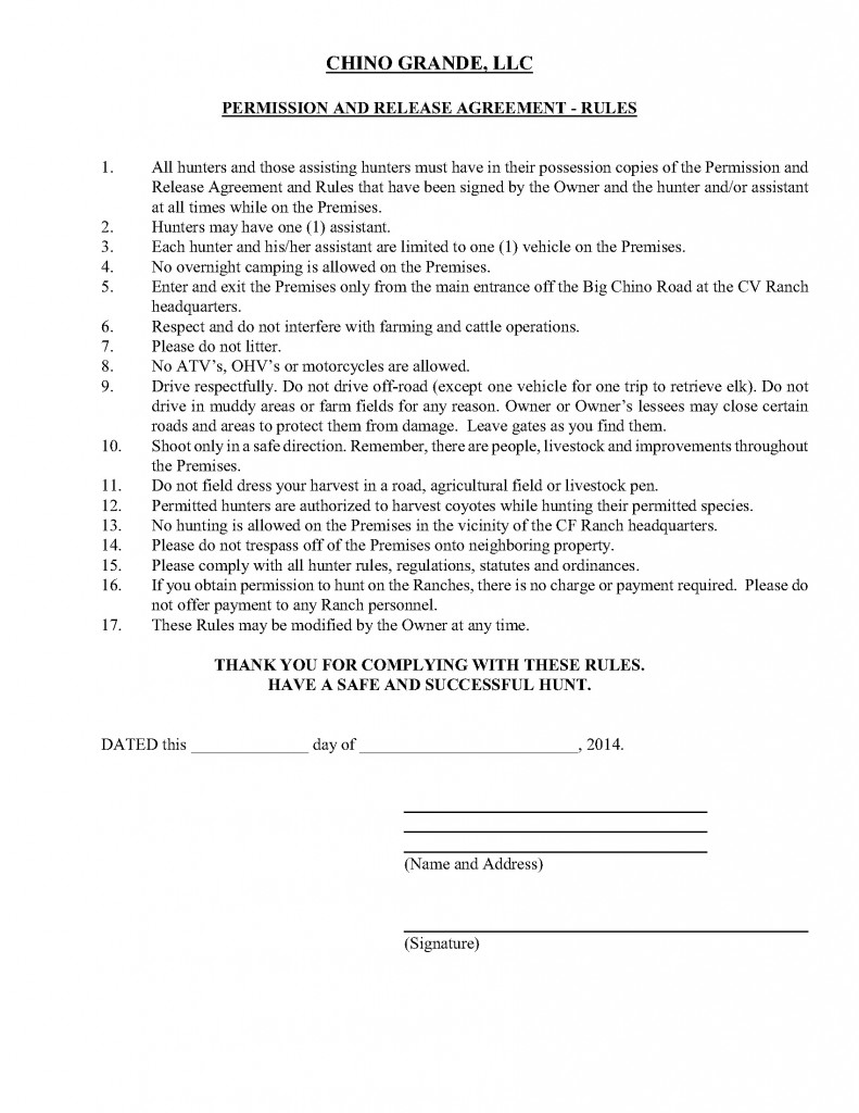 permission & release agreement-rules-new